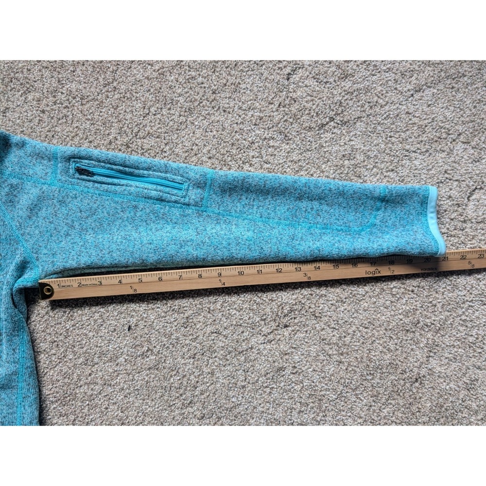 Patagonia Womens M Better Sweater Pullover 1/4 Zip Blue Teal Long Sleeve Outdoor - Picture 8 of 10